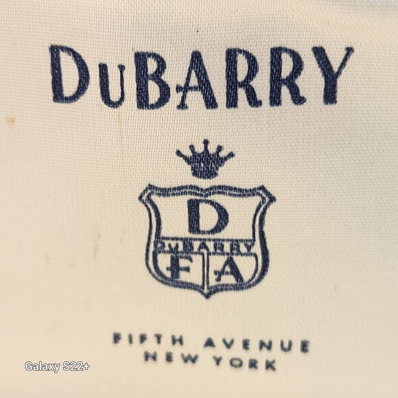 Vintage DuBarry Fifth Avenue NYC Jewelry Presentation Box Blue Plastic White Tri - Picture 2 of 8